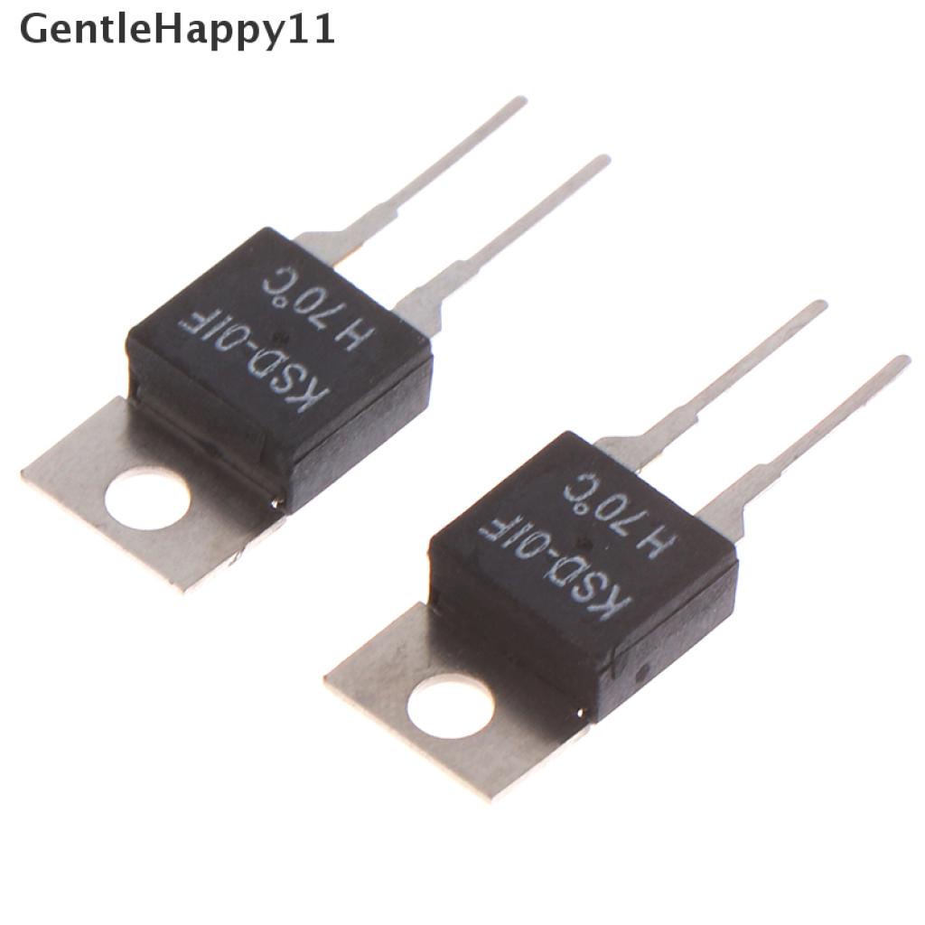 Gentlehappy 2Pcs Saklar Sensor Termostat Suhu KSD-01F 70 Derajat