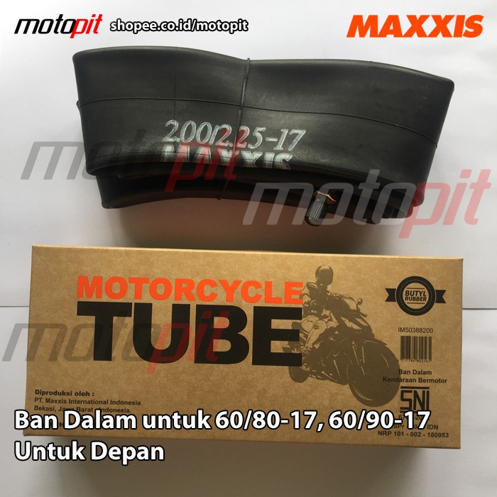 Maxxis TUBE 2.00/2.25-17 60/80-17 60/90-17 Ban Dalam Depan Kecil