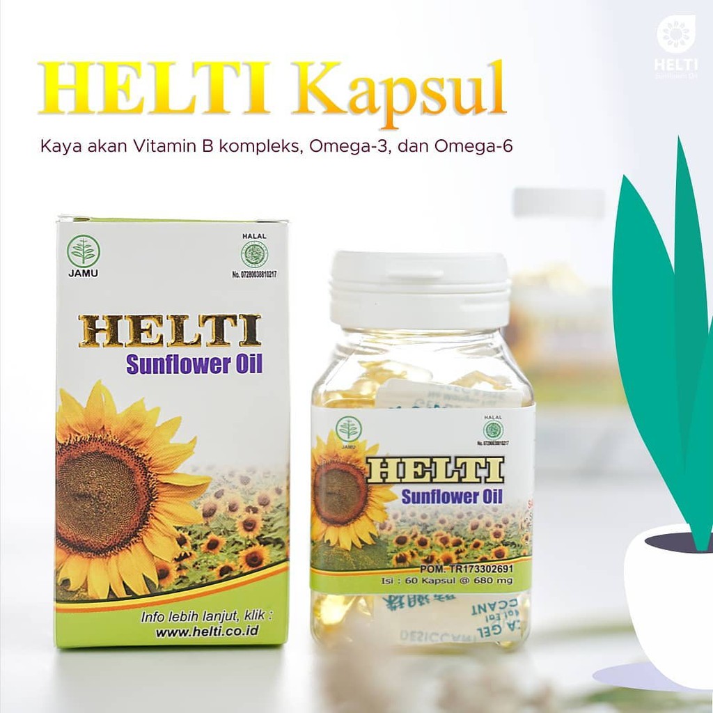 Helti Sunflower oil Kapsul Minyak Biji Bunga Matahari