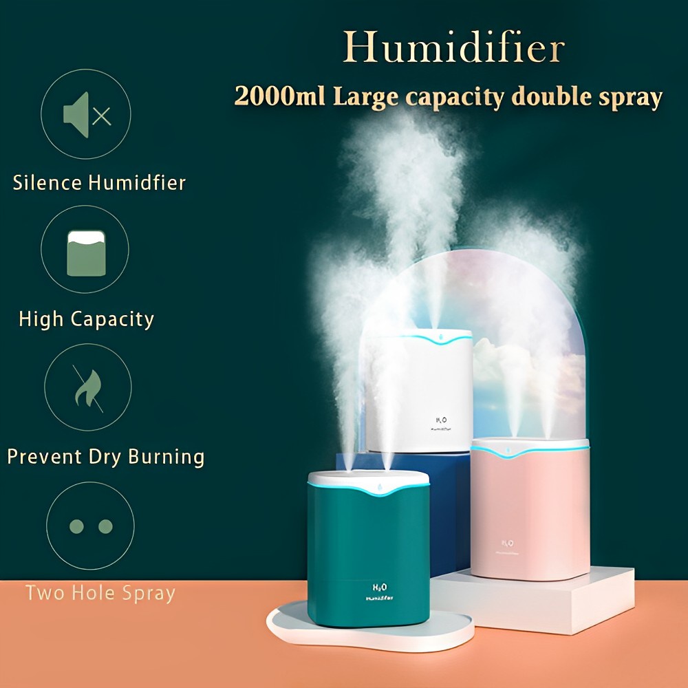 Moi 2000ML H2O Humidifier Diffuser Aromateraphy