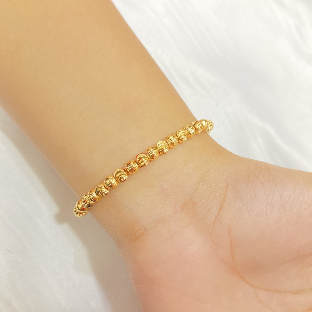 Gelang Jurai Bola Aksesoris Lapis Emas Wanita Fashion