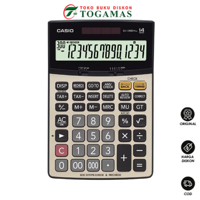 

READY !! KALKULATOR CALCULATOR DJ-240D PLUS CASIO
