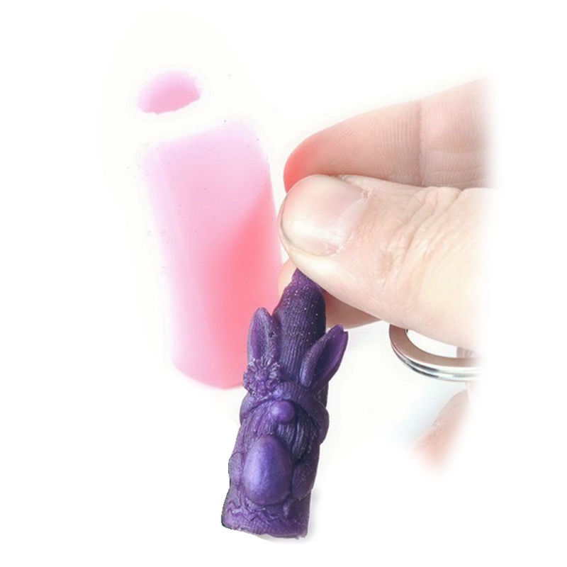 SIY  Handmade 3D Gnome Keychain Resin Mold Lucky Dinosaur Gnome Decoration Pendant Silicone Resin Casting Mold Craft Tools