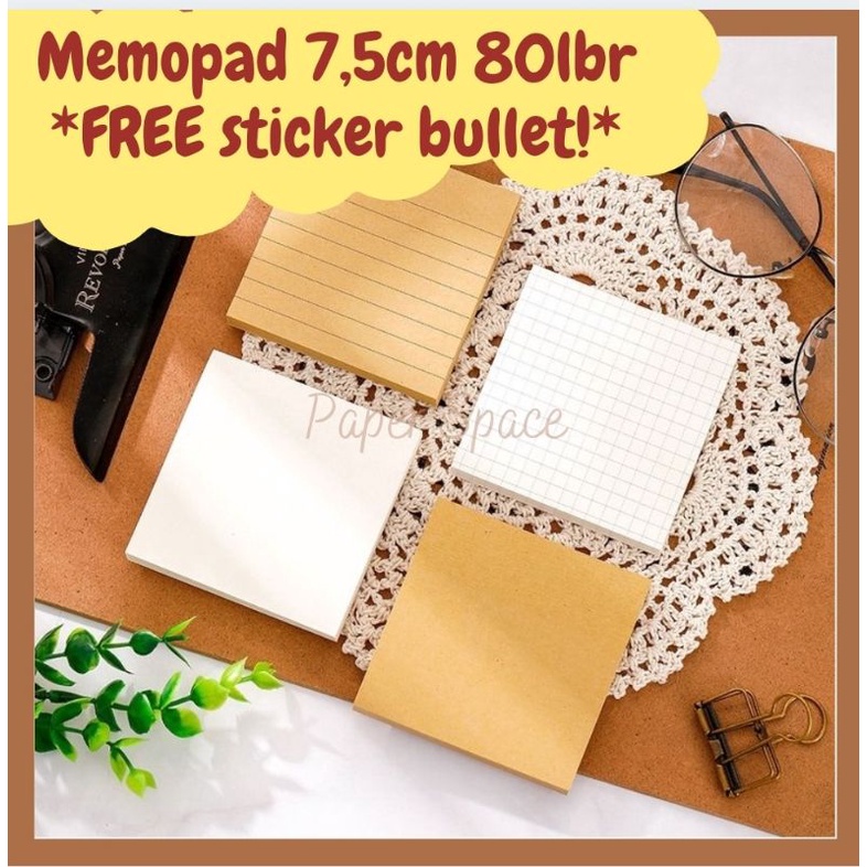 

Memopad Memo Paper Brown White Basic Vintage Simple Murah Kertas Catatan Pengingat Notepad