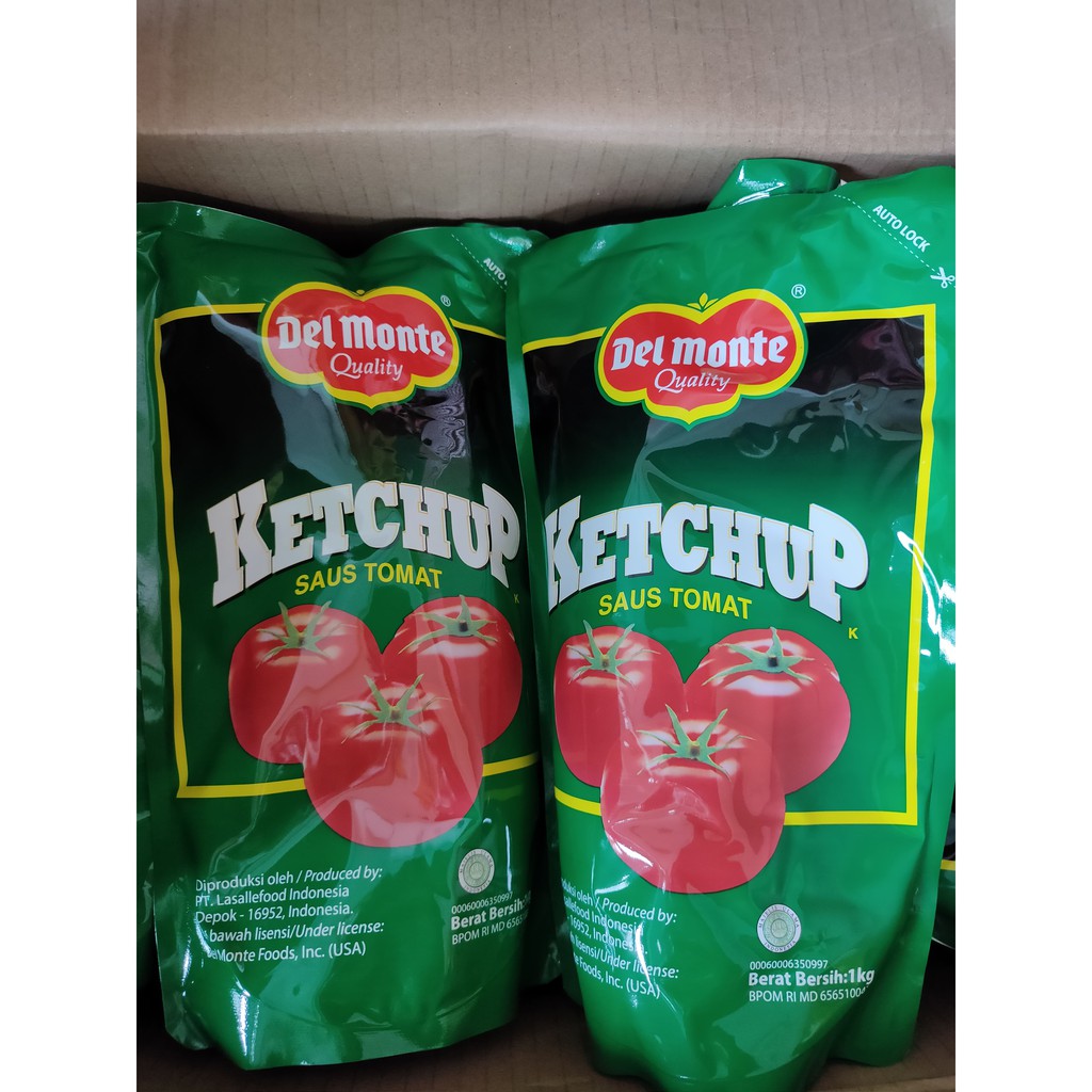 

delmonte del monte saus tomat ketchup 1000 gram/1 kg