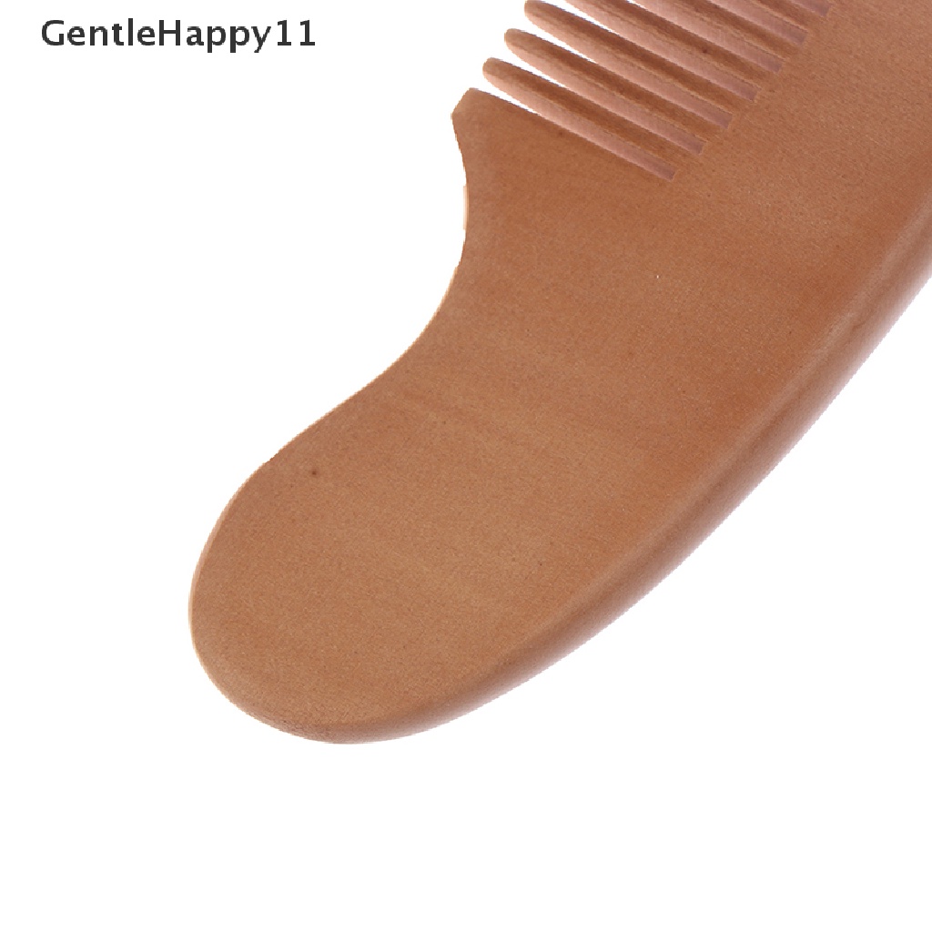 Gentlehappy 2pcs / Set Sisir Bulu Kambing Gagang Kayu Untuk Pijat Kepala Bayi