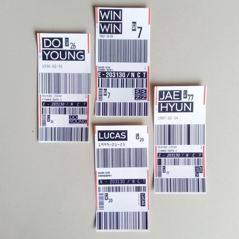 NCT BARCODE STICKER