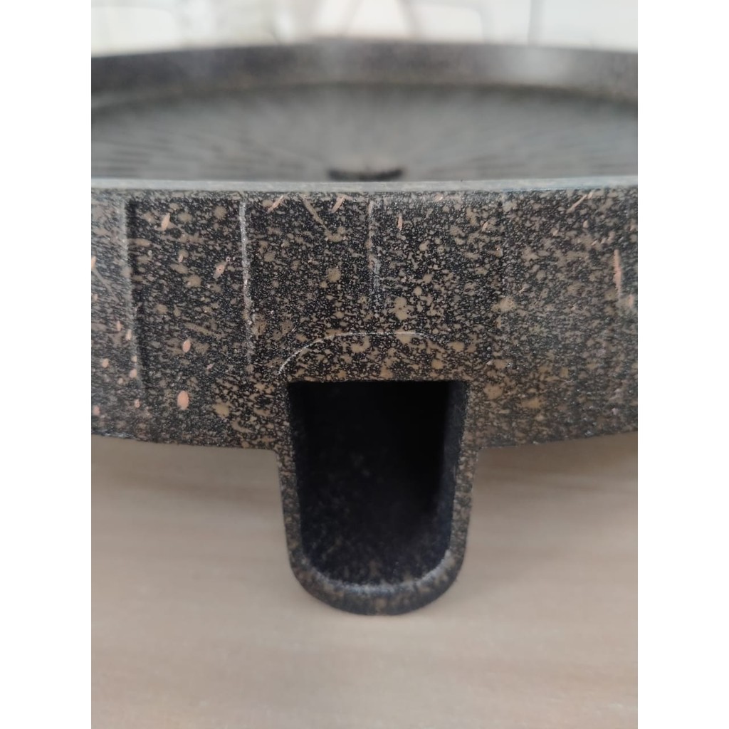 Bulgogi Pan 32cm Grill Marble Panggangan BBQ + Tutup Kaca - Bulgogi Pan 32 cm dengan Tutup Kaca