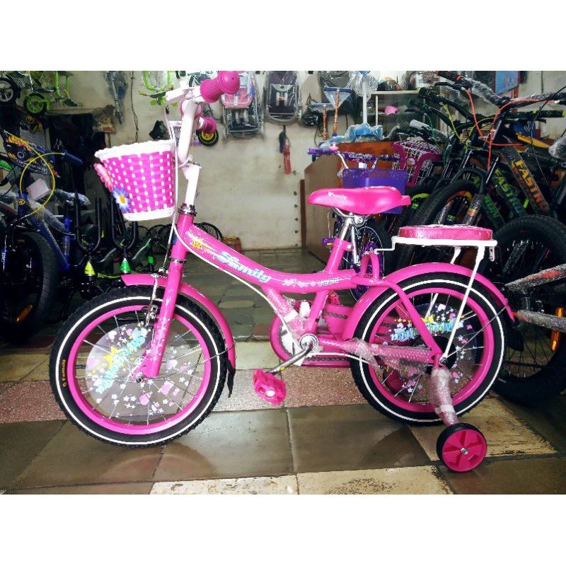 Sepeda mini 16 family magenta 1688  sepedah anak cewe