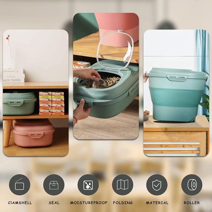 Fype Dispenser Beras 25Kg Kontainer Beras Lipat Rice Box Anti Hama