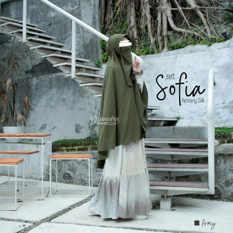 SOFIA SET GAMIS CADAR BY DAMAIRA HIJAB