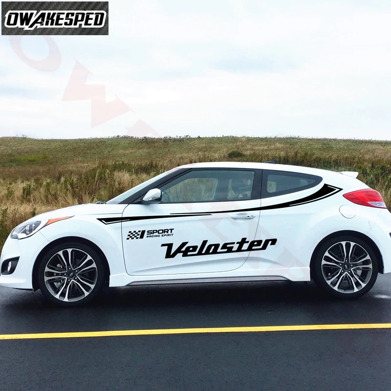 Stiker mobil hyundai veloster stiker body samping mobil veloster