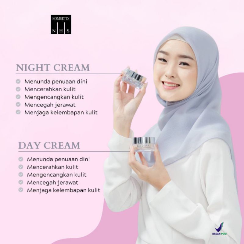 DAY CREAM NHS / NIGHT CREAM NHS / CREAM NHS / MENCERAHKAN / ATASI JERAWAT / ANTI AGING