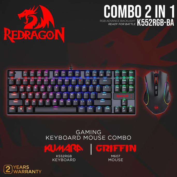 Redragon Gaming Keyboard Mouse 2 in 1Combo - K552RGB-BA