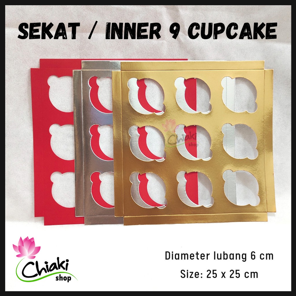 

Inner Sekat 9 Cupcake 25 x 25 Kotak Box Mika Insert Dus Kue Kardus Muffin Cake Pudding Karton