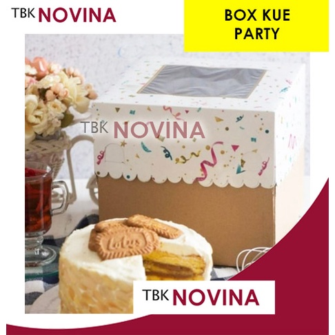 KOTAK KUE TINGGI / BOX CAKE PARTY / KOTAK KUE ULANG TAHUN TART