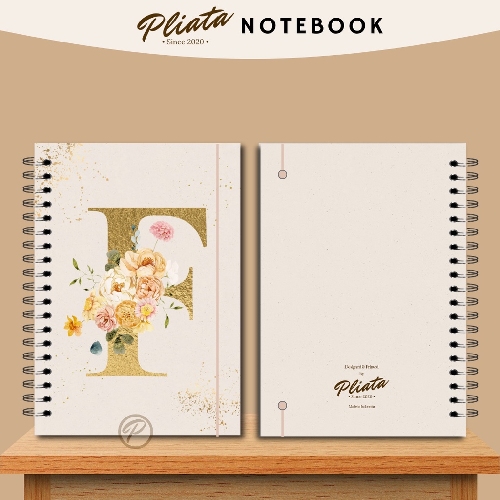 PLIATA NOTEBOOK SPIRAL - GOLD F-J - Softcover Doft Aesthetic Book Buku Tulis