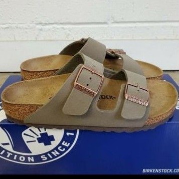 SANDAL TALI KASUAL PRIA BIRKENSTOCK Arizona Stone Birko-Flor Nubuck (Regular) ORIGINAL