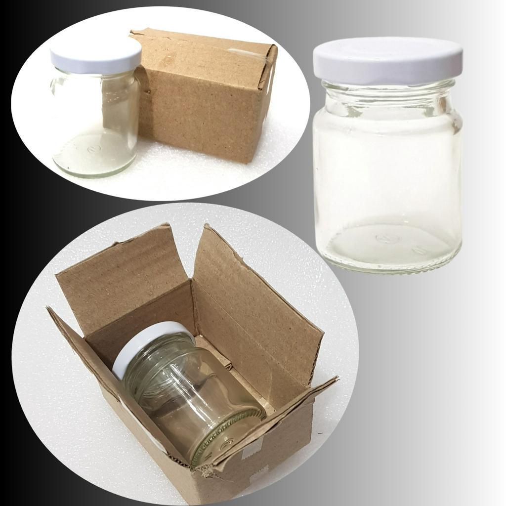 / 10 (SEPULUH) 70 ml botol silinder kaca / Botol kaca jar 70 ml / GROSIR Botol Silinder 70 ml kaca +