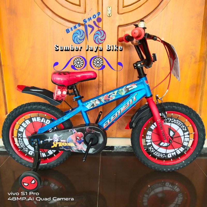 Sepeda Anak BMX Element SpiderMan New