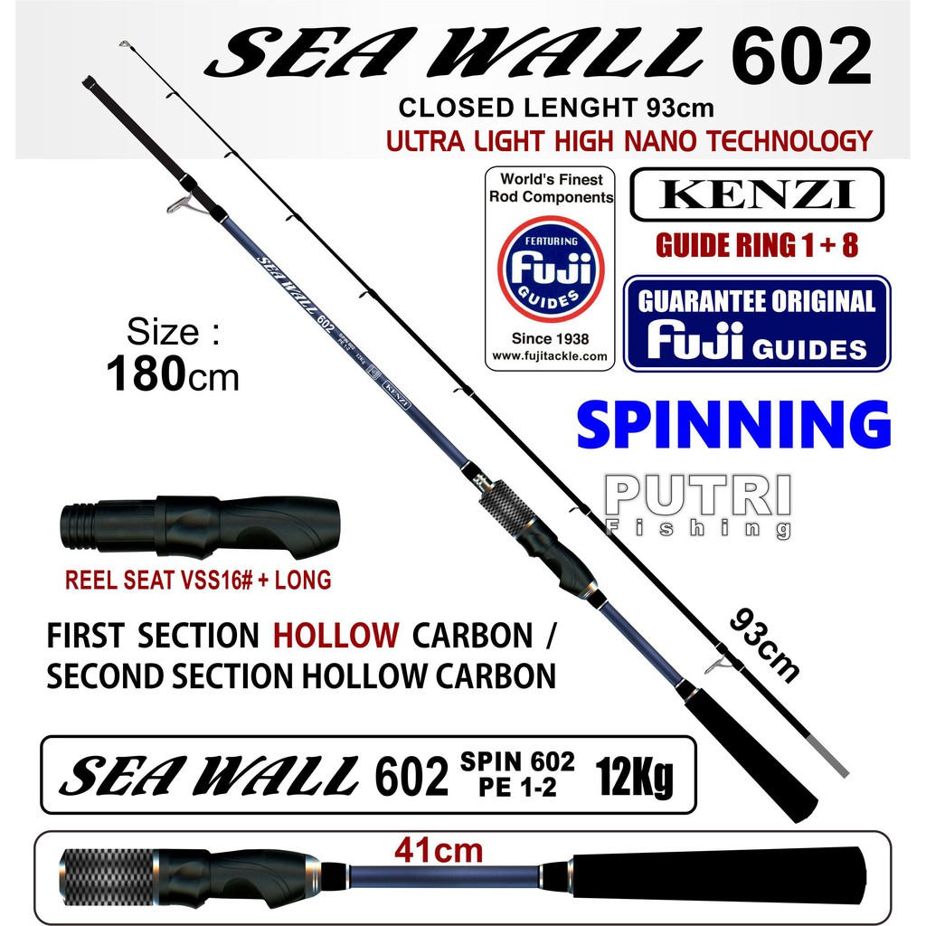 JORAN KENZI SEA WALL 602 Fuji Guides PE1-2 Spinning