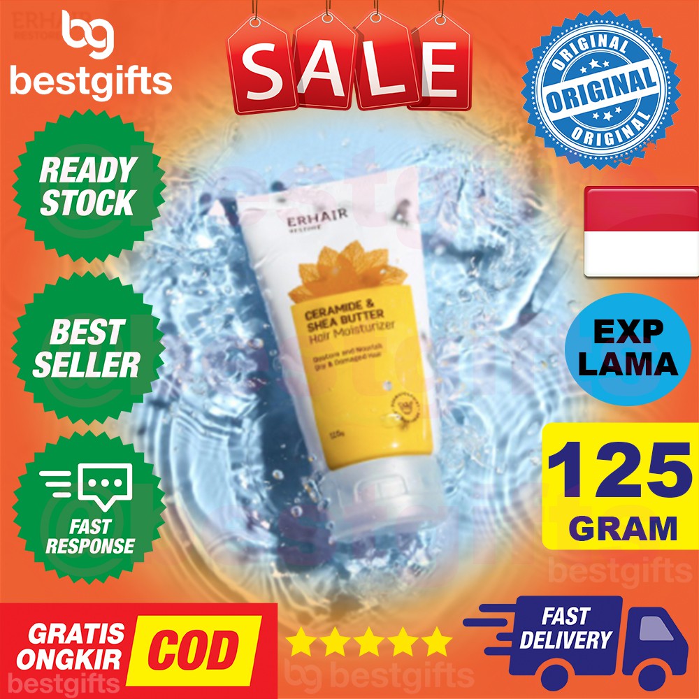 ERHA ERHAIR CERAMIDE SHEA BUTTER HAIR MOISTURIZER MOISTURISER MELEMBABKAN RAMBUT KERING 125 GRAM