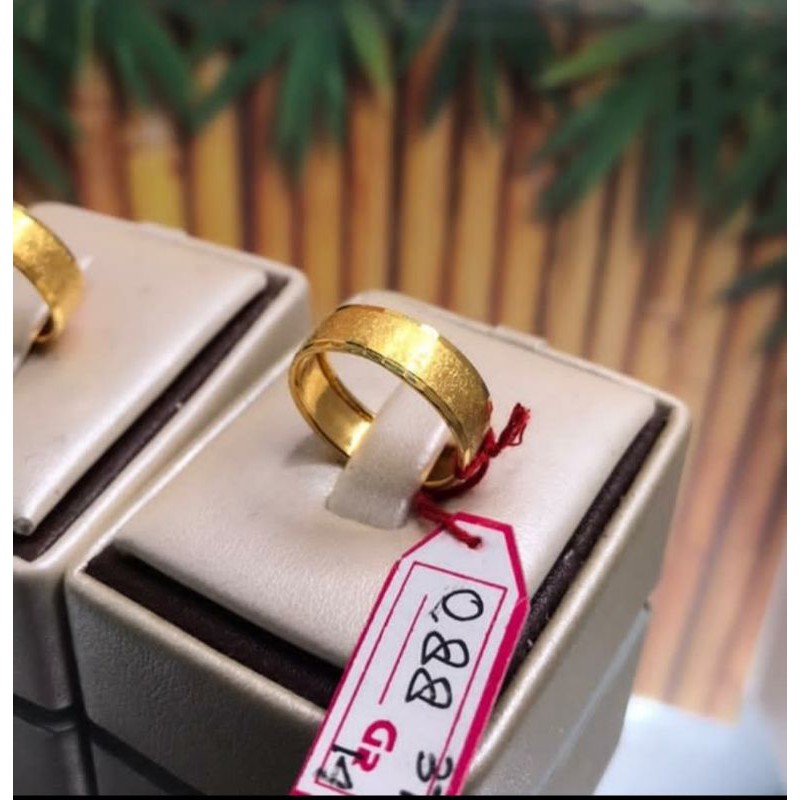 cincin emas kadar 375/8K/cincin polos/cincin tunangan/cincin nikah