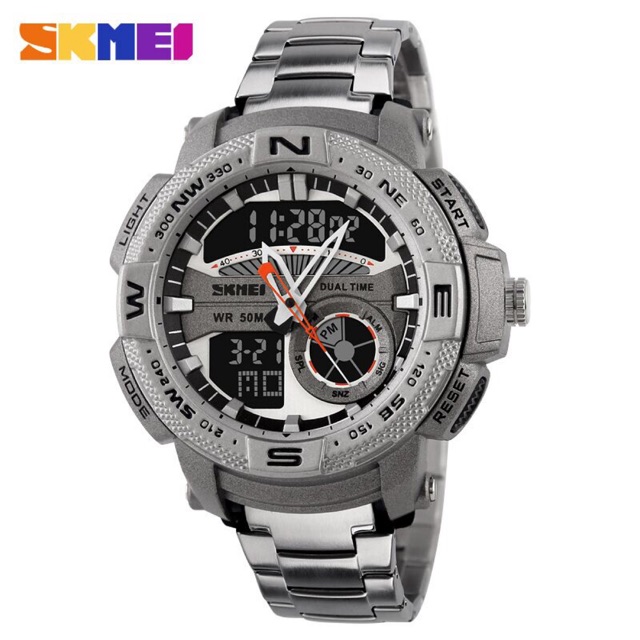 SKMEI Jam Tangan Analog Digital Pria - Silver