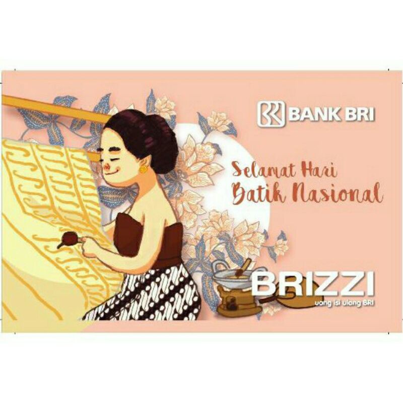 BRIZZI BRI - edisi Batik ORI /Like eMoney eTOLL Tapcash or Flazz