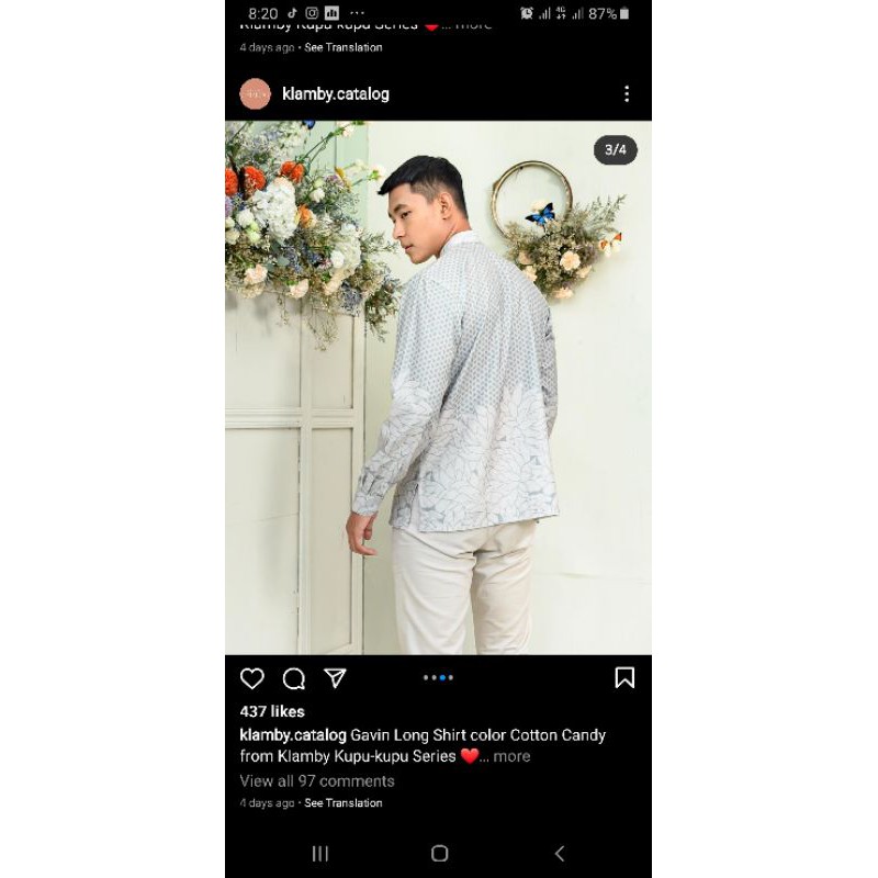 Gavin Long Shirt Cotton Candy