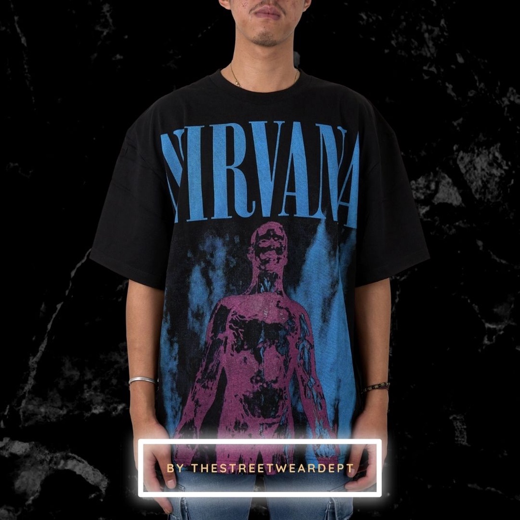 kaos t shirt tee nirvana purple sliver vintage washed