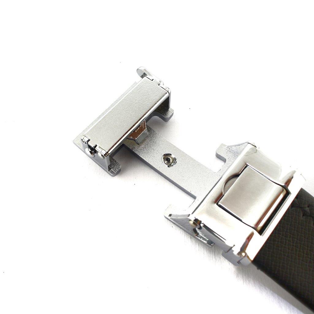 TOKOKOE - Gesper Ikat Pinggang Pria model Rel Ban Pinggang Otomatis Bahan Kulit Jumbo Size - H HZ22 Black