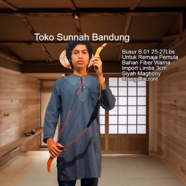 Panahan Remaja 25lbs Busur Fiber 3cm 2.7mm