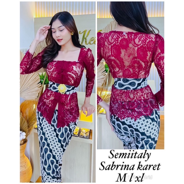 Set kebaya jadi sabrina semi italy