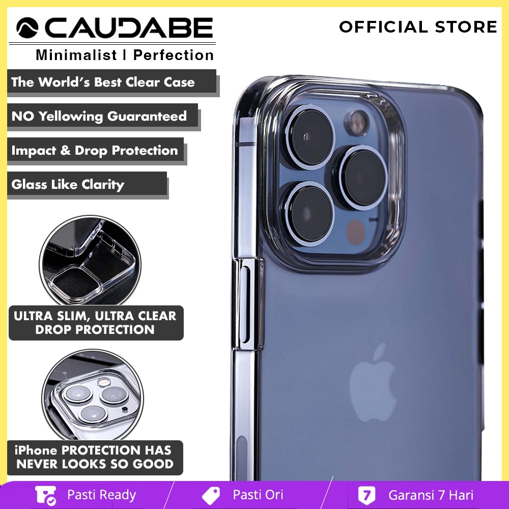 Jual    Case iPhone 13 Pro Max 13 Pro 13 Caudabe Lucid Hard Clear Casing