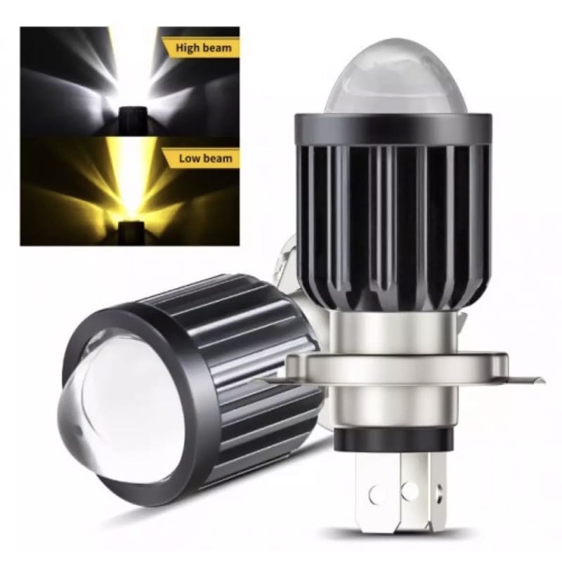 Promo Lampu LED Utama Motor D2 H4 Laser Putih Kuning AC DC Yamaha Vixion Ninja R15 Pulsar