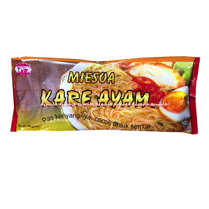 Miesoa Kare Ayam Instan 60gr Rasa Kari Ayam Bawang Praktis Mie Soa Lengkap dengan Bumbu Instan Misoa Mi Soa