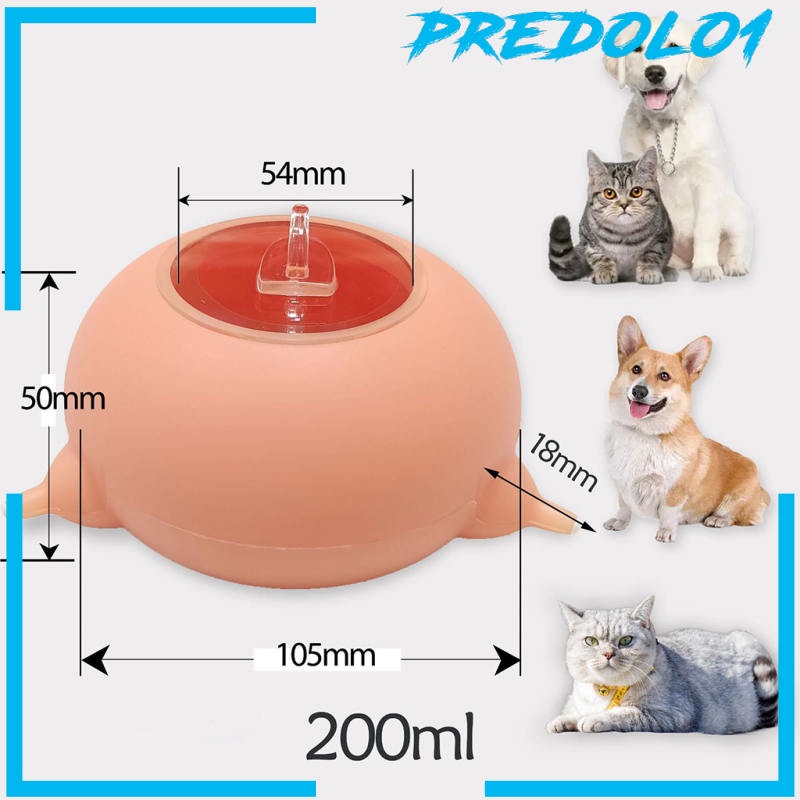 (Predolo1) Mangkok Susu Bahan Silikon Dengan 3 Dot Untuk Anak Anjing / Kucing / Kelinci