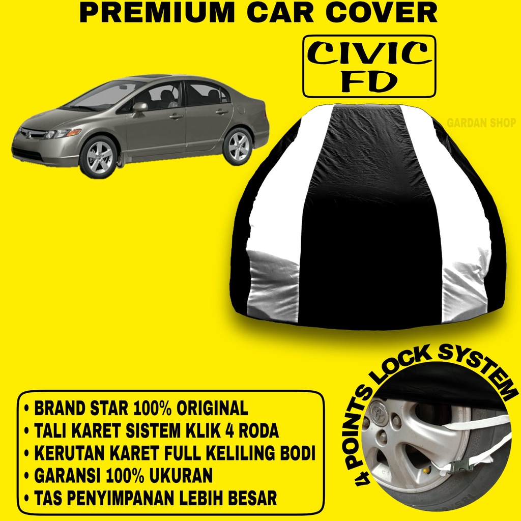 Body Cover CIVIC FD Sarung Strip SILVER Penutup Pelindung Bodi Mobil Civic Fd PREMIUM