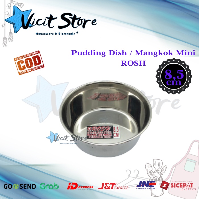 Mangkok Pudding Stainless Tebal / Pudding Dish ROSH