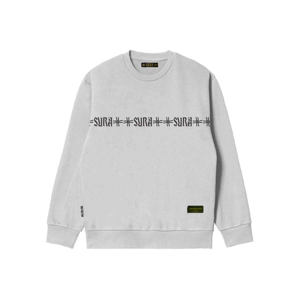 Sura Positiva - Sweater Crewneck (Rhesma) Abu abu Misty