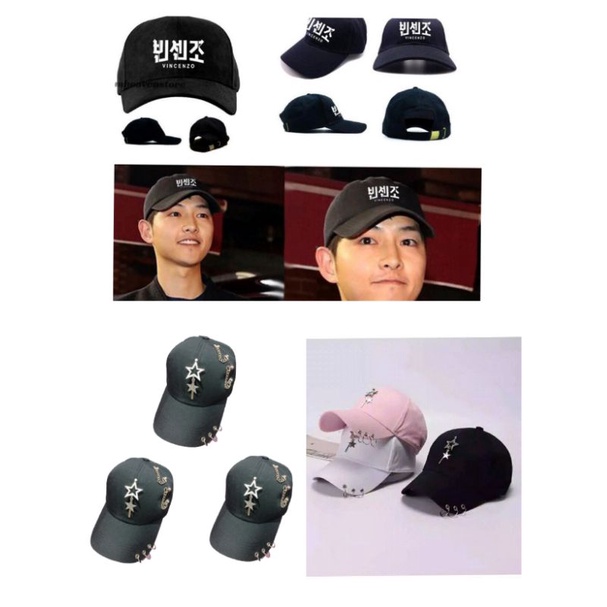 topi cincin gantungan bintang  topi anting bintang  topi Baseball ring anting