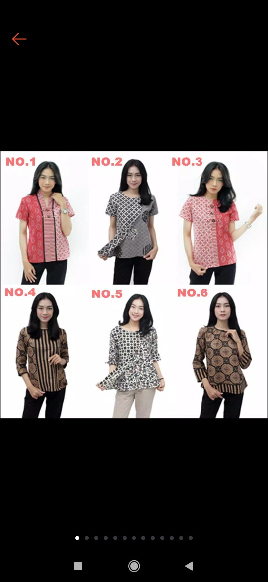 Batik Wanita Atasan Batik Wanita Blouse Batik Wanita S-m-l-xl-xxl-3l-4l-5l Motif Salur Dada