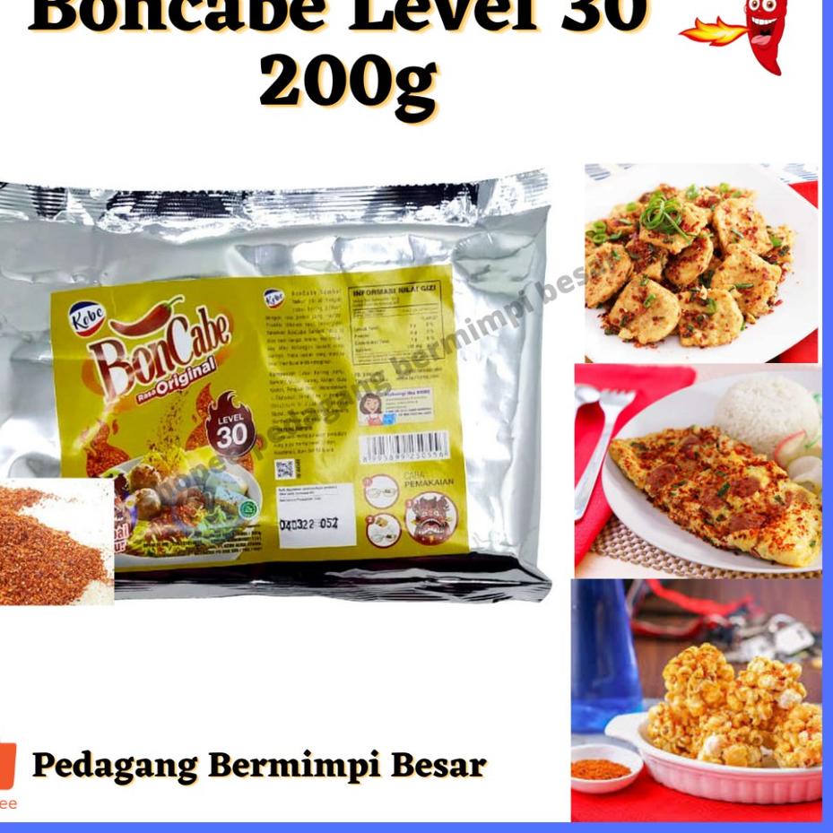 

Berkualitas Boncabe Level 30 200gr Bon Cabe | Cabe Bubuk | Cabai Bubuk .,