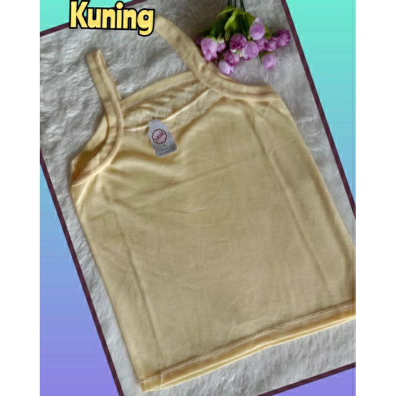 LUSINAN 12Pcs KAOS DALAM Katun RENDA ANAK,REMAJA DAN DEWASA CEWEK/SINGLET RENDA ANAK CEWEK HALUS