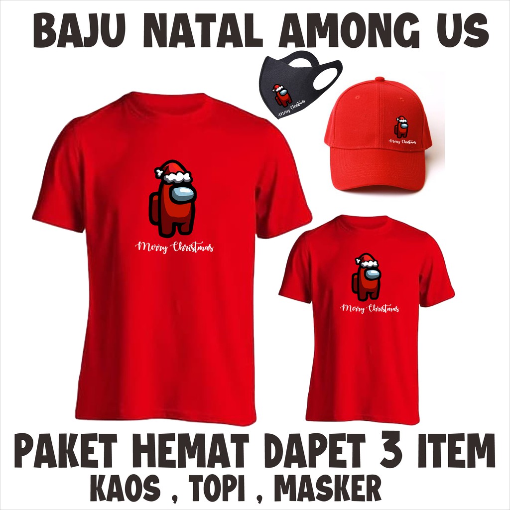 KAOS NATAL AMONG US / BAJU AMONG US / BAJU NATAL / BISA COD