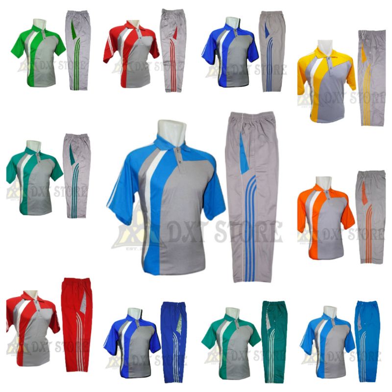 Setelan Training Pria / Baju Olahraga Pria Wanita / Kaos Olahraga Pria 1 Set Lengan Pendek