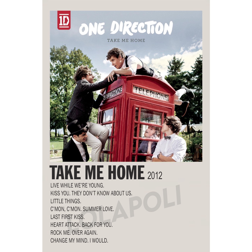 Poster Cover Album Take Me Home - One Direction