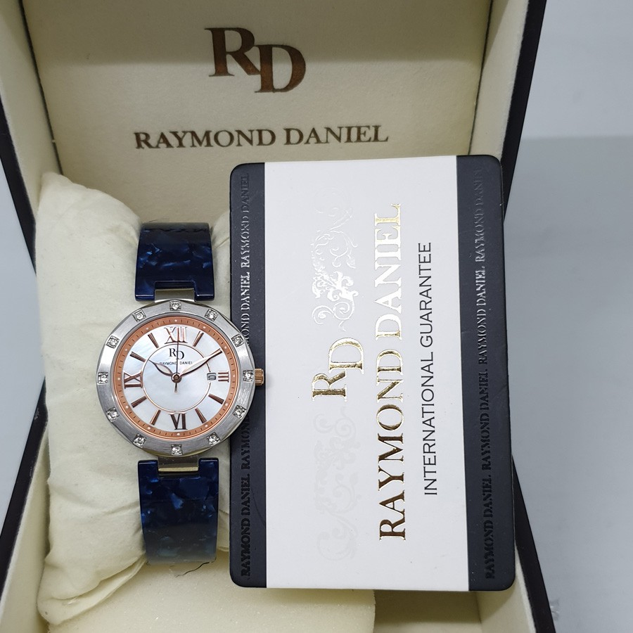 Raymond Daniel RD206 Silver Rosegold Akr.Biru ,Jam Tangan Wanita, Original