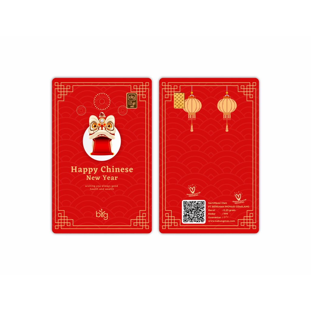 Logam Mulia /Emas BIG/Emas mini /BIG GOLD 0.25 Gram  Exclusive Pack